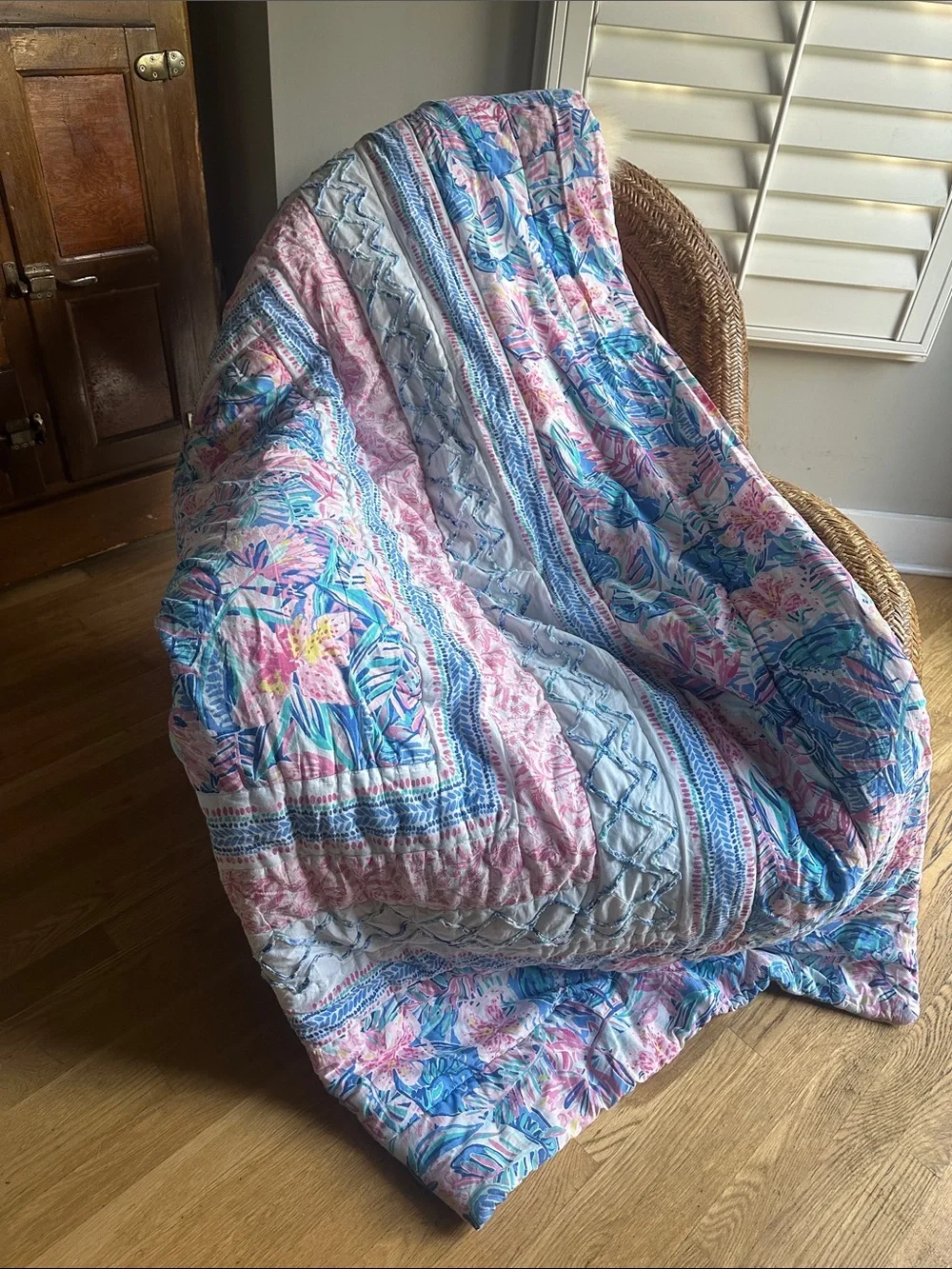 LILLY PULITZER FOR POTTERY BARN KIDS TEEN DORM TWIN QUILT